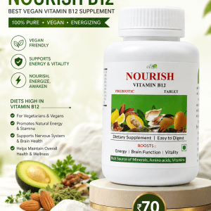 Nourish B12: Best Vegan Vitamins B12 Supplement [100% Pure]