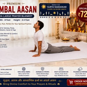 Buy Puja Asana Woolen (White- 720)