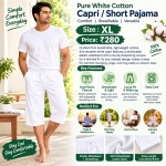 Buy White Capri / Short Pyjama (S-XL)
